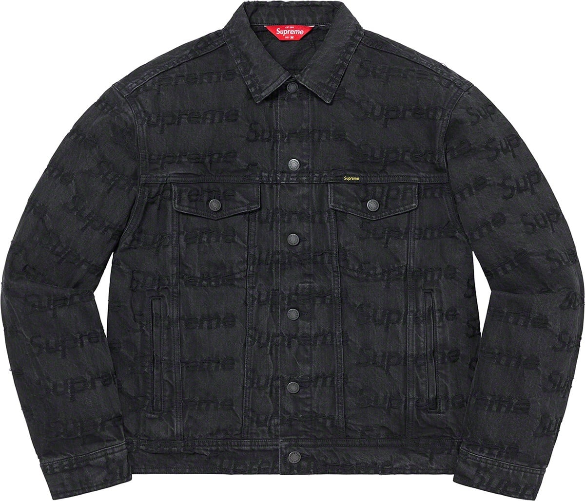 Frayed Logos Denim Trucker Jacket view 13
